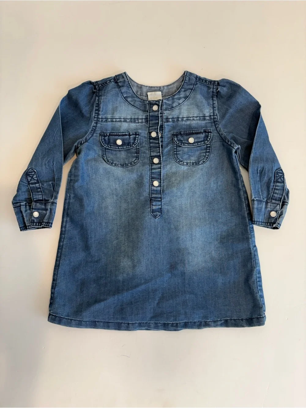 H&M Baby Denim Long Sleeve Dress 12-18Months